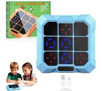 Tic Tac Toe Bolt Game, 6 en 1 Jeu électronique de Morpion, Console de Jeu de Voyage Portable, Jeux De Société Fidget Toys, Jouets de Jeu de Puzzle D'échecs Portables pour Enfant et Adultes(bleu)