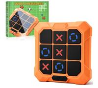 Tic Tac Toe Bolt Game, 6 en 1 Jeu électronique de Morpion, Console de Jeu de Voyage Portable, Jeux De Société Fidget Toys, Jouets de Jeu de Puzzle D'échecs Portables pour Enfant et Adultes(Orange)