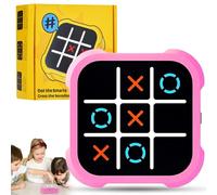Tic Tac Toe Bolt Game, Jeu De Tic Tac Toe Électronique, Console de Jeu de Voyage Portable, Jeux De Société Fidget Toys, Jouets de Jeu de Puzzle D'échecs Portables pour Enfant et Adultes.(Jaune)