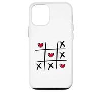 Tic Tac Toe en Forme de cœur pour la Saint-Valentin Coque pour iPhone 12/12 Pro
