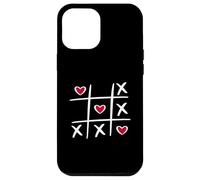 Tic Tac Toe en Forme de cœur pour la Saint-Valentin Coque pour iPhone 12 Pro Max