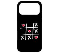 Tic Tac Toe en Forme de cœur pour la Saint-Valentin Coque pour iPhone 17 Pro Max