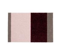 tica copenhagen Stripes paillasson horizontal Bordeaux-rose-sand. 40x60 cm