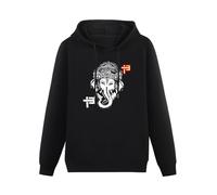 TICABIN Indochine Mens Hoodies Casual Cotton Unisex Black Sweatshirts 3XL