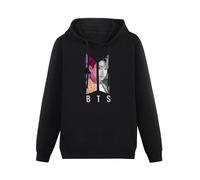 TICABIN Jungkook Bangtan Korean Pop K-Pop Mens Hoodies Casual Cotton Unisex Black Sweatshirts 3XL
