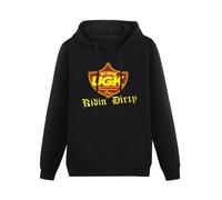 TICABIN UGK Ridin Dirty Promo Hip Hop Country Rap Tunes Mens Hoodies Casual Cotton Unisex Black Sweatshirts XXL