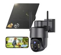 Tical 4G LTE Caméra Surveillance Solaire avec Carte Sim, Caméra Solaire 4G