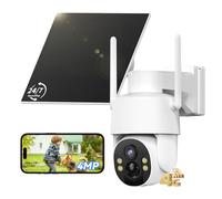 Tical 4G LTE Caméra Surveillance Solaire avec Carte Sim, Caméra Solaire 4G