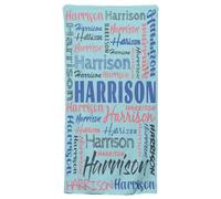 TICBIK Personnalisée Serviette Drap De Plage Bain Enfant Prénom, Serviettes Microfibre Plage Piscine Enfant Personnalisée avec Prénom