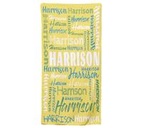 TICBIK Personnalisée Serviette Drap De Plage Bain Enfant Prénom, Serviettes Microfibre Plage Piscine Enfant Personnalisée avec Prénom