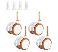 Ticeed 4PCS Roulettes Pivotantes, Roulettes Pivotantes Pour Meubles avec Frein Jusqu'à 30KG Roulette Charge Lourde Pivotante à 360° pour Chariot Meuble