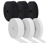 Ticeed 6 Pièces Elastique Couture 10/20/30 mm de Large, Ruban Élastique Couture Elastique Couture Blanc Elastique Couture Noir pour Pantalon Jupe Ceinture Artisanat Bricolage