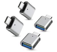 Ticenpe Adaptateur USB C vers USB 4Pack, Adaptateur USB-C Mâle vers USB-A 3.0 Femelle OTG Compatible avec MacBook Pro, iPhone16 15 iPad, Dell XPS, Samsung et autres appareils Type C ou Thunderbolt 4/3