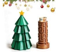 Ticenpe Cadeau en espèces pour Le Sapin de Noël, Cadeau en espèces Maze | Boîte Labyrinthe Créative, Décoration de Noël pour Cheminée, Bureau, Fête, Vacances
