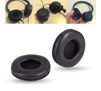 Ticfox 1 Paire de Coussinets Écouteurs de Rechange en Cuir, Oreillettes pour Écouteurs 75 mm, en Mousse à Mémoire de Forme, Adaptés à la Plupart des Modèles de Casques Supra-Auriculaires (Noire)