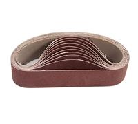 Ticfox 10 pièces bandes abrasives de ponçage 30x330mm ensemble de bandes de ponçage pour le meulage, l'affûtage et l'ébavurage(240 mesh)