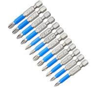 Ticfox 12 embouts de tournevis cruciformes magnétiques, S2 En Acier Électrique Tournevis Embouts PZ1, PZ2, PZ3, PH1, PH2, PH3 Tournevis de Précision pour smartphones, tablettes, ordinateurs