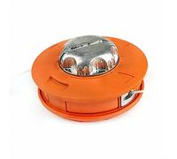 Ticfox 2 Lignes Tête de Coupe Bobine Fil Tete Debroussailleuse Universelle Filetage Tandem Bobines de Coupe-Bordures Bobines de Coupe Bordures M10 Aluminium Nylon Brosse Tondeuse Bosse Bobine(Orange)