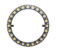 Ticfox 24 Bits SK6812 RGBW Anneau Polychrome LED, Rond LED avec Module de Carte de Développement de Lumière de Pilote Intégré pour Une Large Gamme de Scénarios
