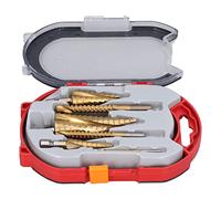 TICFOX 6 Pcs/ensemble Spirale Rainuré Étape Foret Hex Tige Étagé Forets HSS Titane Scie Bits pour Bois