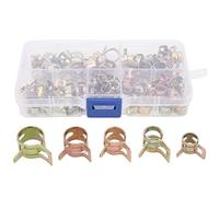 TICFOX 75 pièces collier de serrage connecteur de tuyau d'eau raccord de tube attache élastique en zinc plaqué couleur M6-10