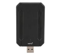 Ticfox Adaptateur de Carte réseau sans Fil USB Tri Bande 5374 Mbps WiFi 6 Carte réseau de Jeu Haute Vitesse Faible Latence Double antennes rotatives pour Le Streaming vidéo de Jeu