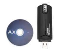 Ticfox Adaptateur WiFi USB 2,4 G 5 G Double Bande 1800 Mbps USB 3.0 WiFi 6 Adaptateur réseau sans Fil pour 10 11 Internet Haute Vitesse Streaming Gaming Matériau ABS Plug Play