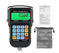 TICFOX Balance de poisson 110 lb/50 kg avec écran LCD rétroéclairé et crochet électronique portable, balance de pêche numérique suspendue avec règle à ruban à mesurer pour la