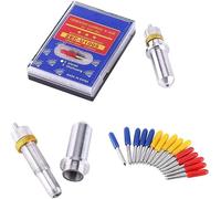 Ticfox Blade Cutter Player Cutter Blades, 15pcs Tungsten Plotter Cutter Cutter Blade Cutting Tool 30, 45, 60 Degrés avec Support pour les Pièces GCR