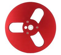 Ticfox Bobine de bande vide en alliage d'aluminium, 1/4, 7 pouces, bobine de prise de son professionnelle pour Machines à bobine ouverte, ajustement universel (Rouge)