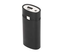 Ticfox Boîte de Banque d'alimentation USB Universelle DIY 2x18650 Chargeur de Batterie Coque de Banque d'alimentation pour Smartphone Solution de Charge d'urgence Portable légère p (Noire)