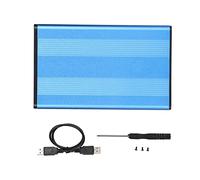 Ticfox Boîtier de Disque Dur USB 2.0 en Alliage d'aluminium Transfert de données Haute Vitesse Installation Facile Plug and Play pour Disque Dur SATA IDE SSD jusqu'à 2,5 Pouces (Bleue)