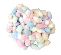 Ticfox Boule de Coton pour Hamster, literie d'hiver Chaude et Douce pour Petits Animaux, Boule de Coton pour Hamster syrien Chinchilla (Arc-en-Ciel)