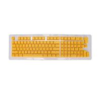 Ticfox Capuchons de Touches de Clavier PBT translucides Bicolores transmettant la lumière, 114 Touches de Clavier mécanique de Hauteur OEM pour Les Amateurs de Jeux personnalisés, (Mini Jaune)