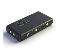 Ticfox Carte Son Externe USB 7.1 8 Canaux USB Soundbox Stéréo Optique Externe Compatible 12 Mbps Son Surround Dynamique 3D Appareils Audio Analogiques et Numériques Compatible avec PC Portable (Noir)