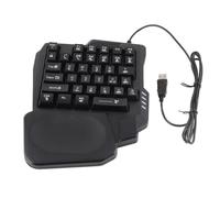 Ticfox Clavier de Jeu à Une Main 35 Touches Ergonomique Large Repose-Poignets Conception antidérapante rétroéclairage Trois Couleurs USB Filaire pour PC Ordinateur Joueurs Mobiles