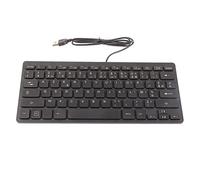 Ticfox Claviers d'ordinateur Conception Ergonomique Mini Clavier mécanique Filaire Ultra Fin et Durable à 78 Touches pour Ordinateurs Portables PC Matériau ABS Noir Taille compacte (Mise en Page