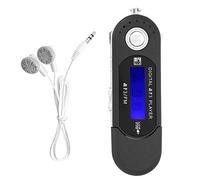 Ticfox Compact Lecteur Mp3, Portable Mini Lecteur Mp3 USB 2.0 avec Radio FM Et Casque, Mp3 Player Écran LCD, Listening to Novels, Arrêt Automatique (Noir)