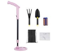 TICFOX Détecteur de métaux pour Enfants Chercheur d'or Chasseur de trésors Outil de Recherche de métaux Portable Tige réglable 20,86"-31,1" avec écran LCD et Alerte sonore Support