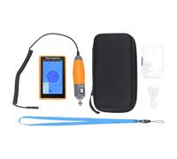 TICFOX Détecteur d'extrémité de fibre optique Orange 400 x 5 pouces avec écran tactile, sonde vidéo en temps réel, kit d'inspection de face d'extrémité de fibre optique avec