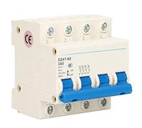 TICFOX Disjoncteur de Fuite 4P 63A, Disjoncteur à Montage sur Rail Din, Mini-disjoncteur 4 pôles Commutateur de protection Circuit interrupteur pour résident 400V