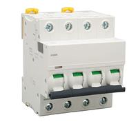 Ticfox Disjoncteur Miniature, AC 400 V PA66, Mini-disjoncteurs, Boîtier Ignifuge, Disjoncteur Automatique 4P pour Bâtiments Commerciaux (63a)