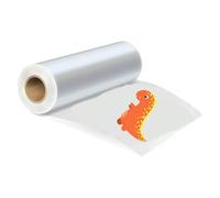 TICFOX DTF Rouleau de film de transfert - Film à repasser - 33 cm x 100 m - Rouleau de film de transfert DTF d'un côté - Prétraité - Papier de transfert thermique PET pour sacs (brillant)
