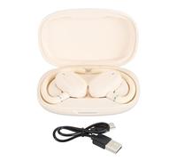 TICFOX Écouteurs à conduction osseuse Bluetooth sans fil IPX7, design à oreille, son stéréo Hi-Fi avec microphone pour les exercices de course, chargement de type C, tour d'oreille léger et