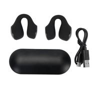 TICFOX Écouteurs à conduction osseuse, sans fil, Bluetooth 5.3, à clip, résistants à la transpiration, confortables pour le fitness, la course à pied, l'entraînement, avec matériau en alliage