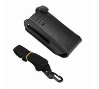 Ticfox Étui Rigide en Cuir PU avec Clip arrière, Sangle d'épaule en Nylon pour Talkie-walkie GP328D, Housse de Protection, étui Durable pour Radio bidirectionnelle