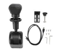 Ticfox Frein à main USB PC, frein à main de course linéaire professionnel simulé pour jeux de simulateur de camion Euro Truck Simulator 2 America Truck Simulator noir en acier inox