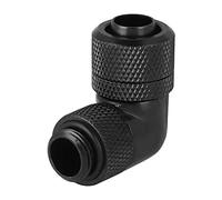 Ticfox G1/4 Pouces Mâle à Femelle Raccord D'extension 90° Rotatif Watercooling, Filetage Laiton, Compatible Tubes Rigides 14 MM Étanche, pour Ordinateur Système de Refroidissement à Eau