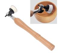 Ticfox Kit D'outils de Ponceuse à Bol, Kit de Ponceuse à Bol à Main, de à à Manche en Bois avec Tampons de 1 Po et 2 Po, 50 Disques de Ponçage pour le Polissage de à