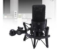 TICFOX Kit microphone XLR à condensateur à grande membrane 26 mm avec support de choc, filtre pop, sortie XLR microphone PC pour enregistrement vocal, podcasting, production musicale, jeux et